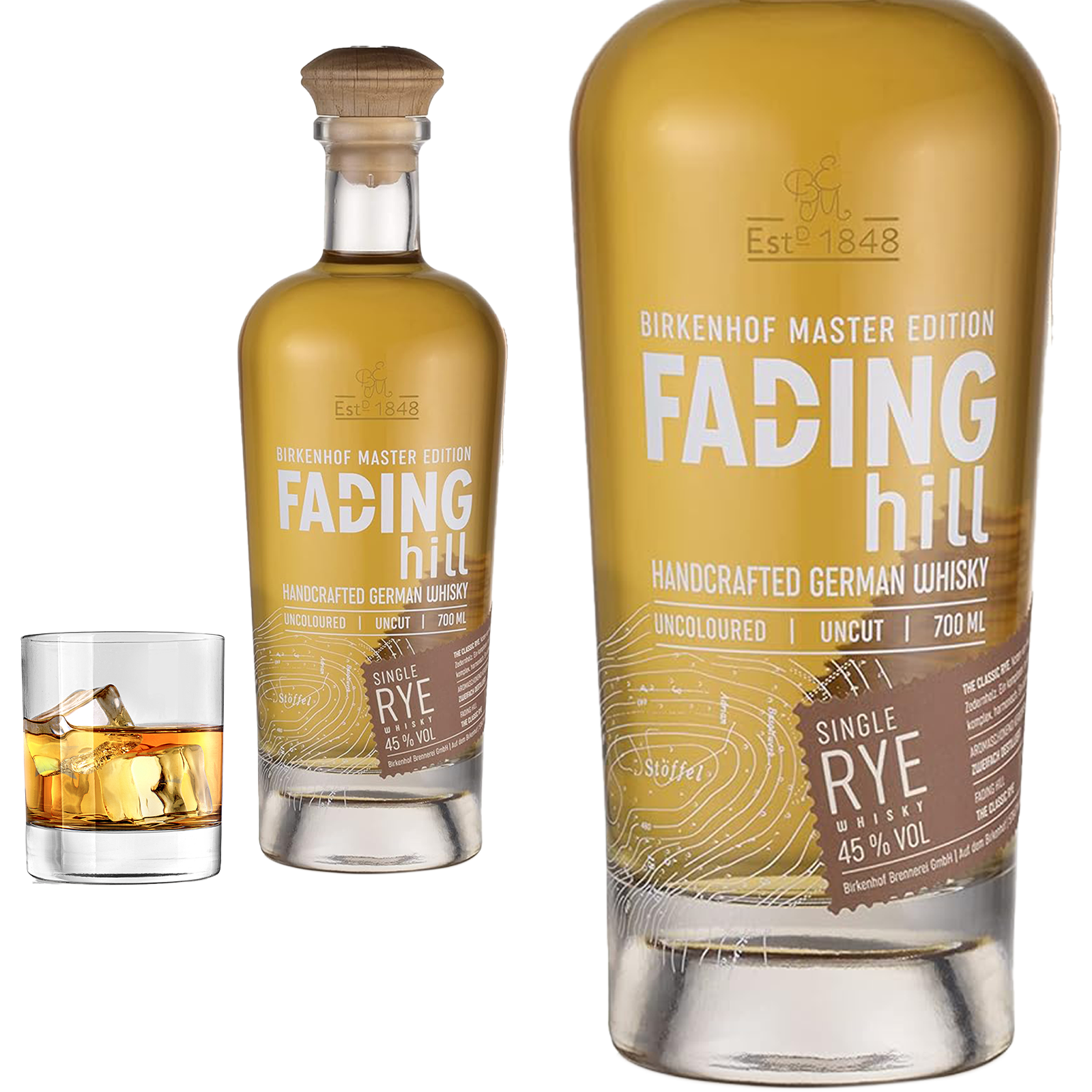 Fading Hill Single Rye classic Whisky Birkenhof Brennerei