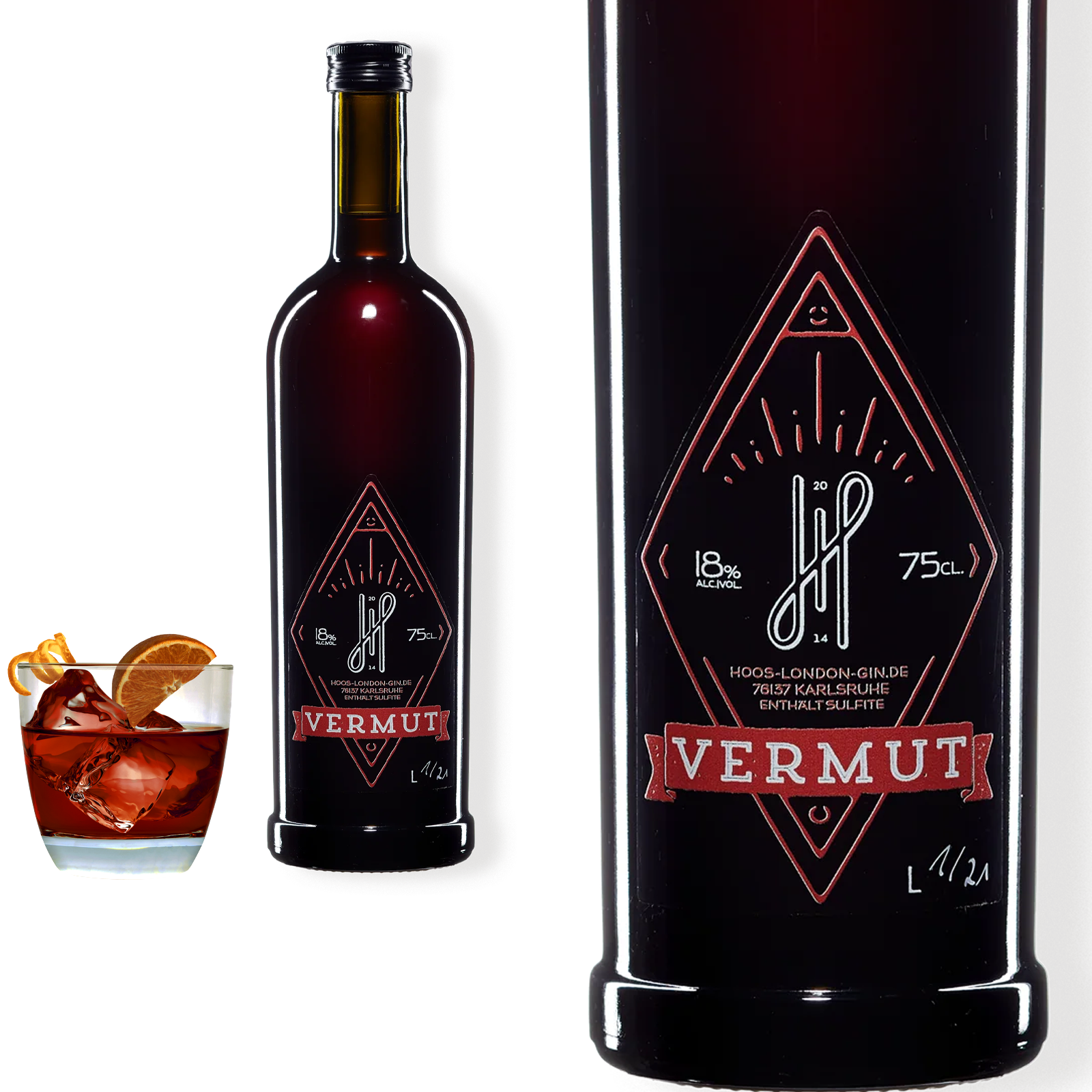 Hoos Vermut rot 0,75 l